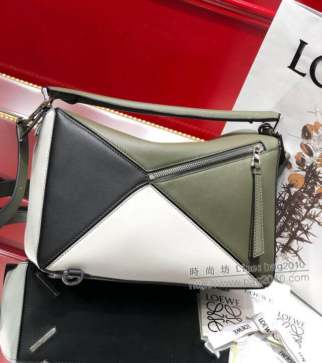 LOEWE經典爆款包包 羅意威中號Puzzle幾何拼接手提斜挎包 10171  tcl1140